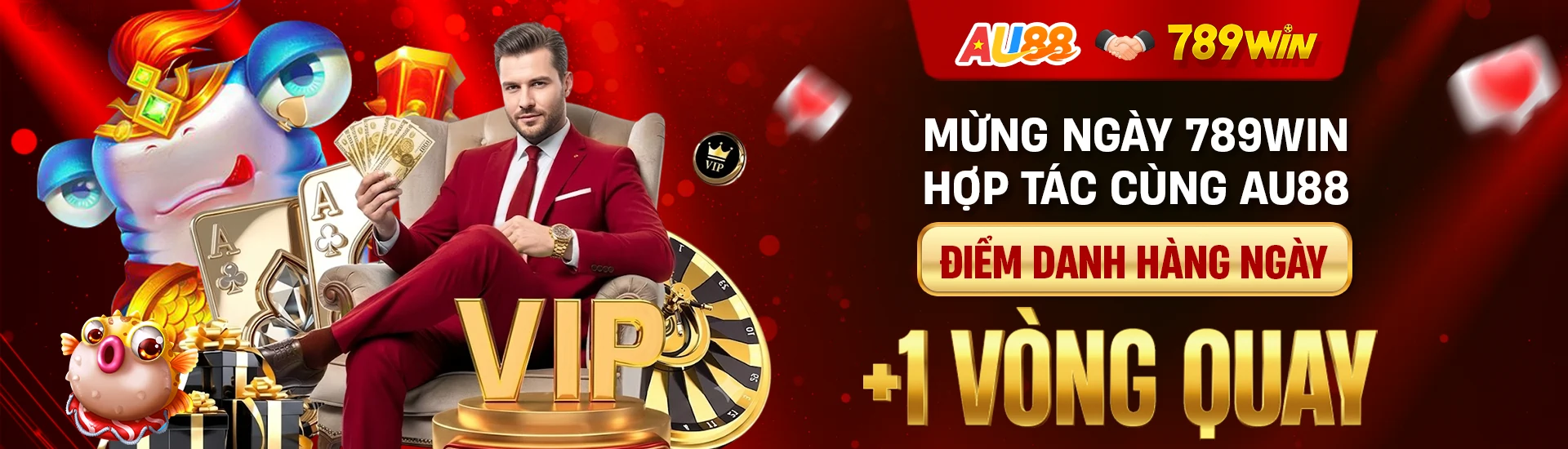 Mừng Ngày 789WIN Hợp Tác Cùng AU88 - Điểm Danh Hàng Ngày Cộng 1 Vòng Quay